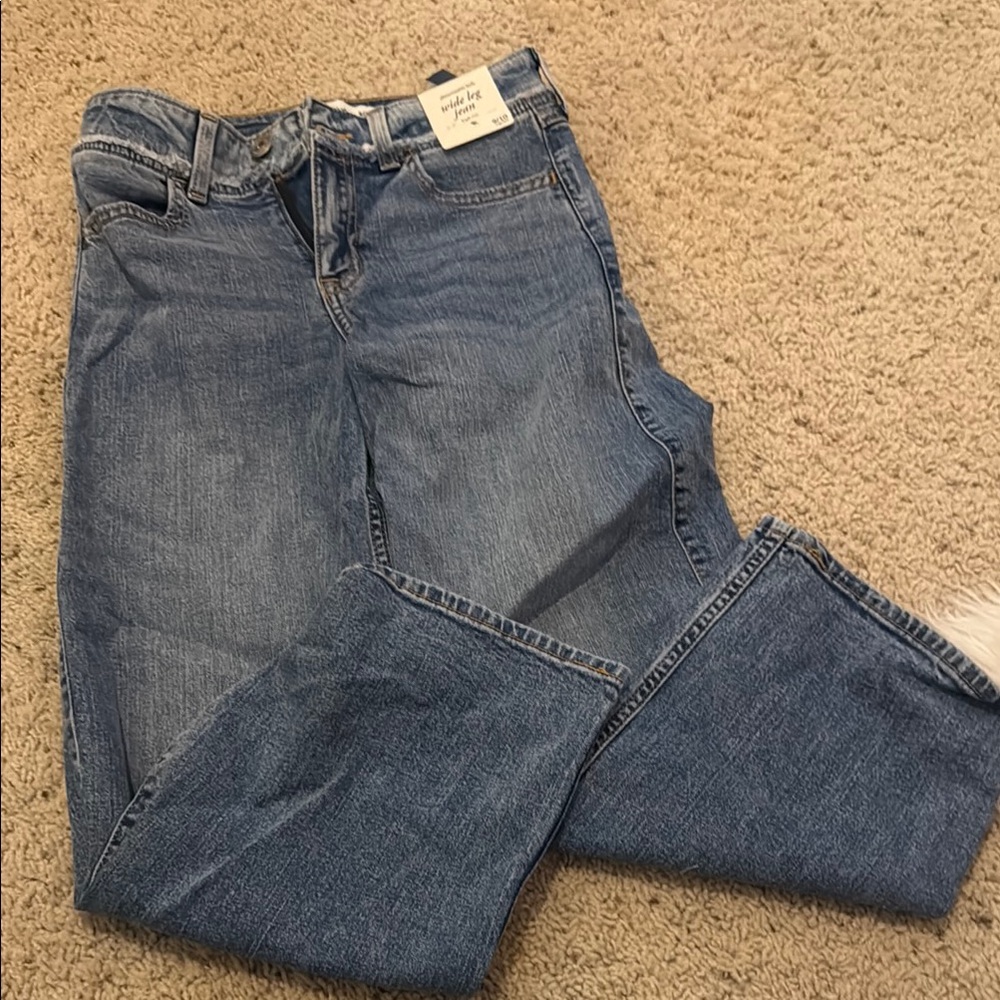 Abercrombie Kids Wide Leg Blue Jeans
